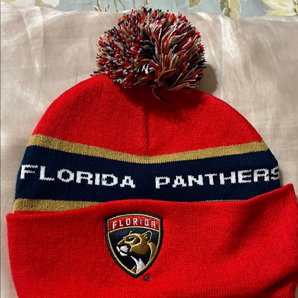 Florida Panthers Beanie Pom Pom Hat
